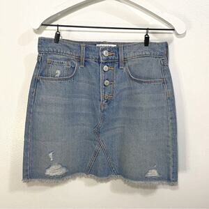 EUC - Old Navy Distressed Button Fly Skirt